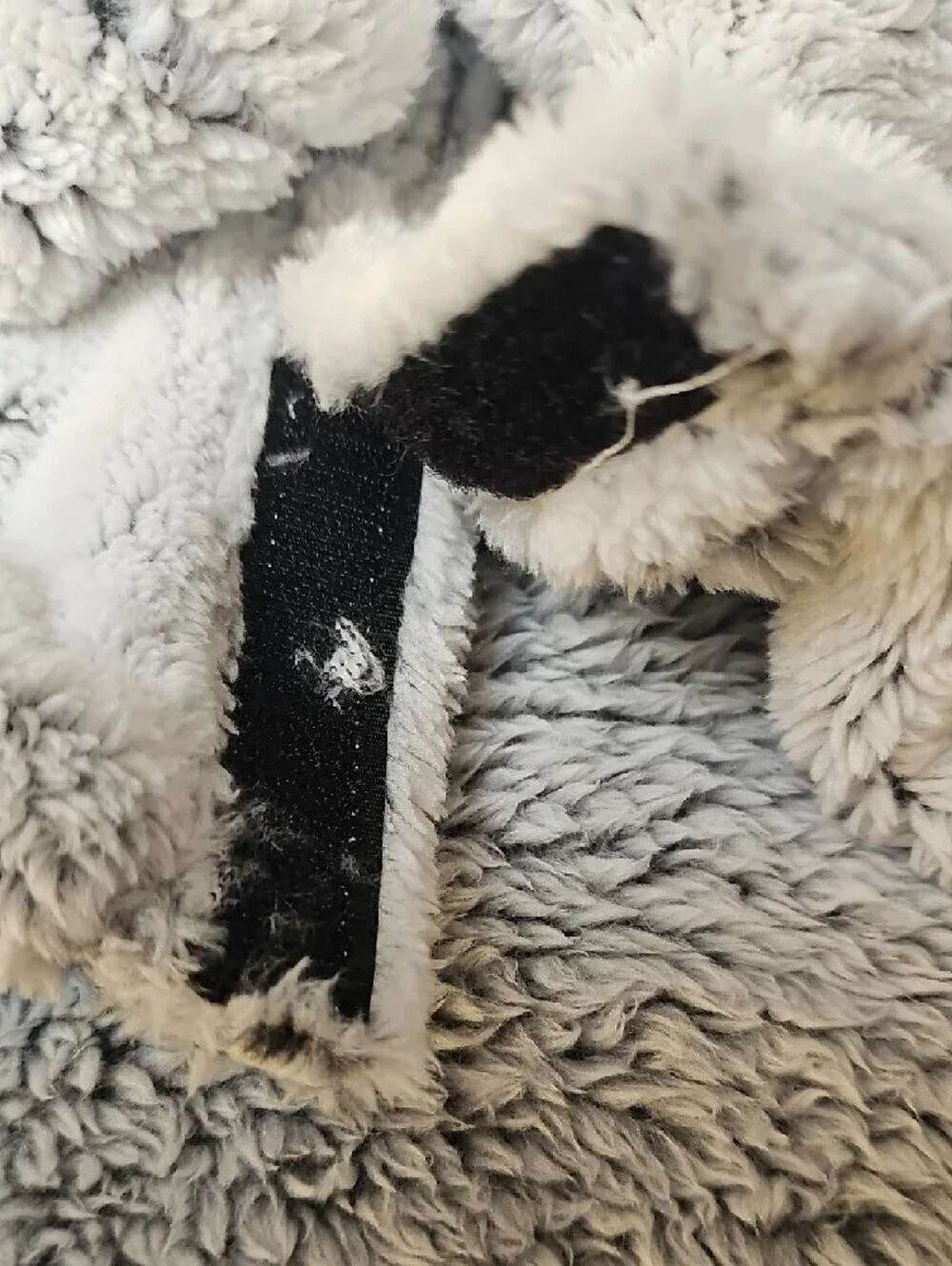 Polartec Dog Faux Shearling Pet Hoodie - Light Gray Size XS Sized Big